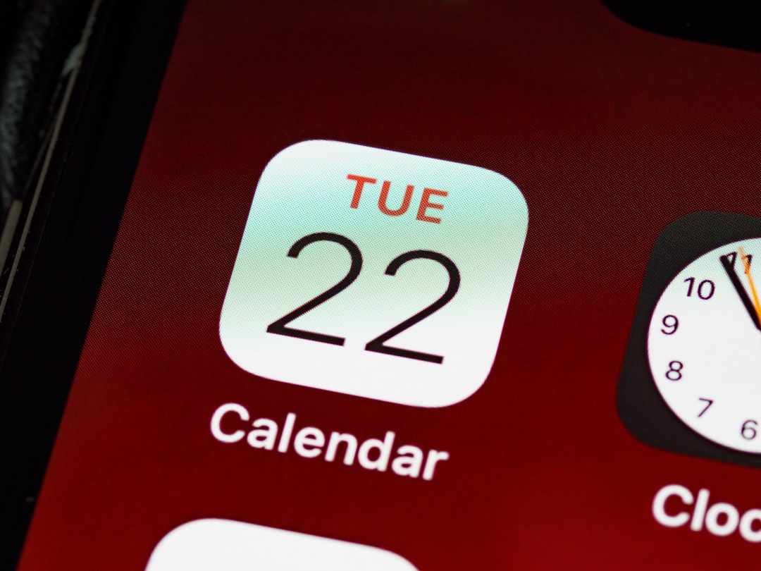 person using smart calendar app