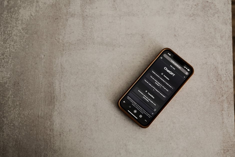 smartphone running AI app