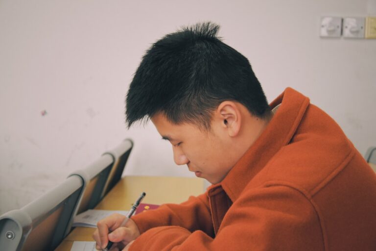 student studying with AI