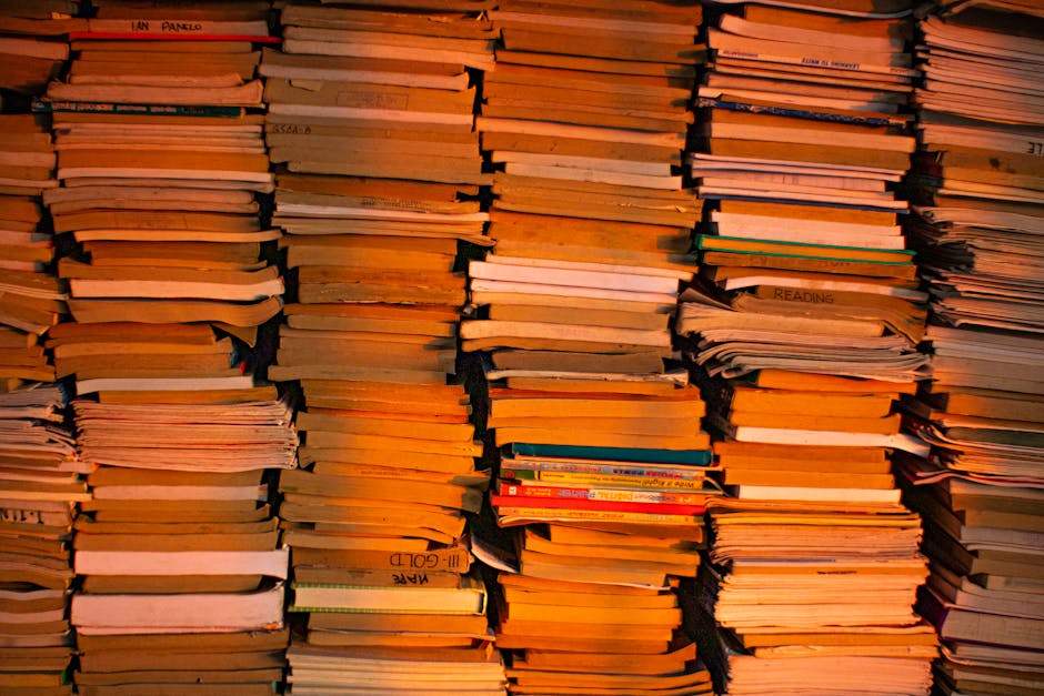 person reading many documents