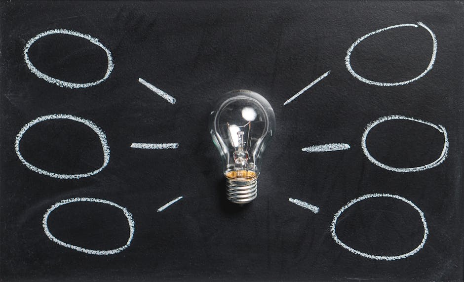 brainstorming ideas lightbulb