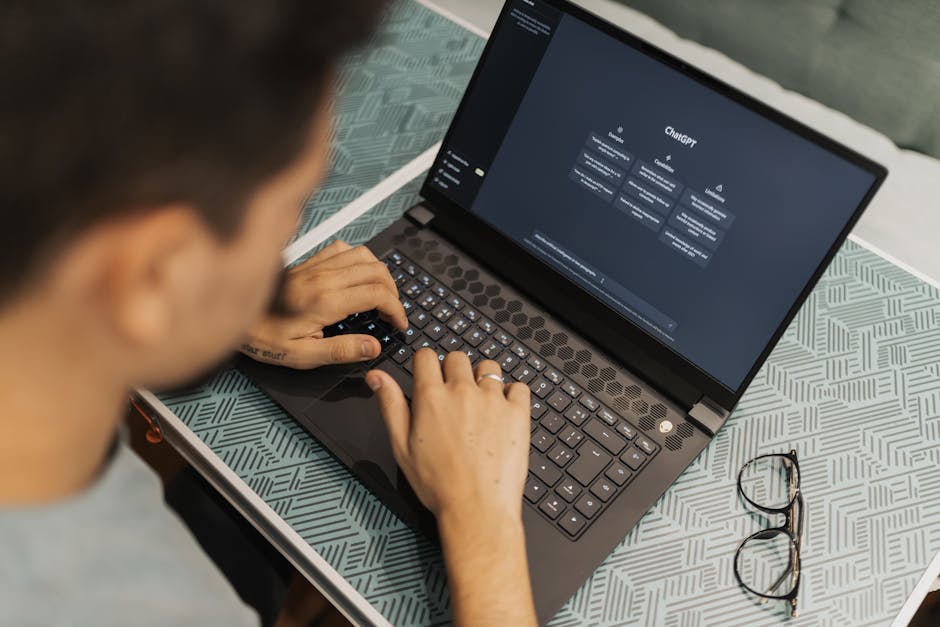 person using AI tools