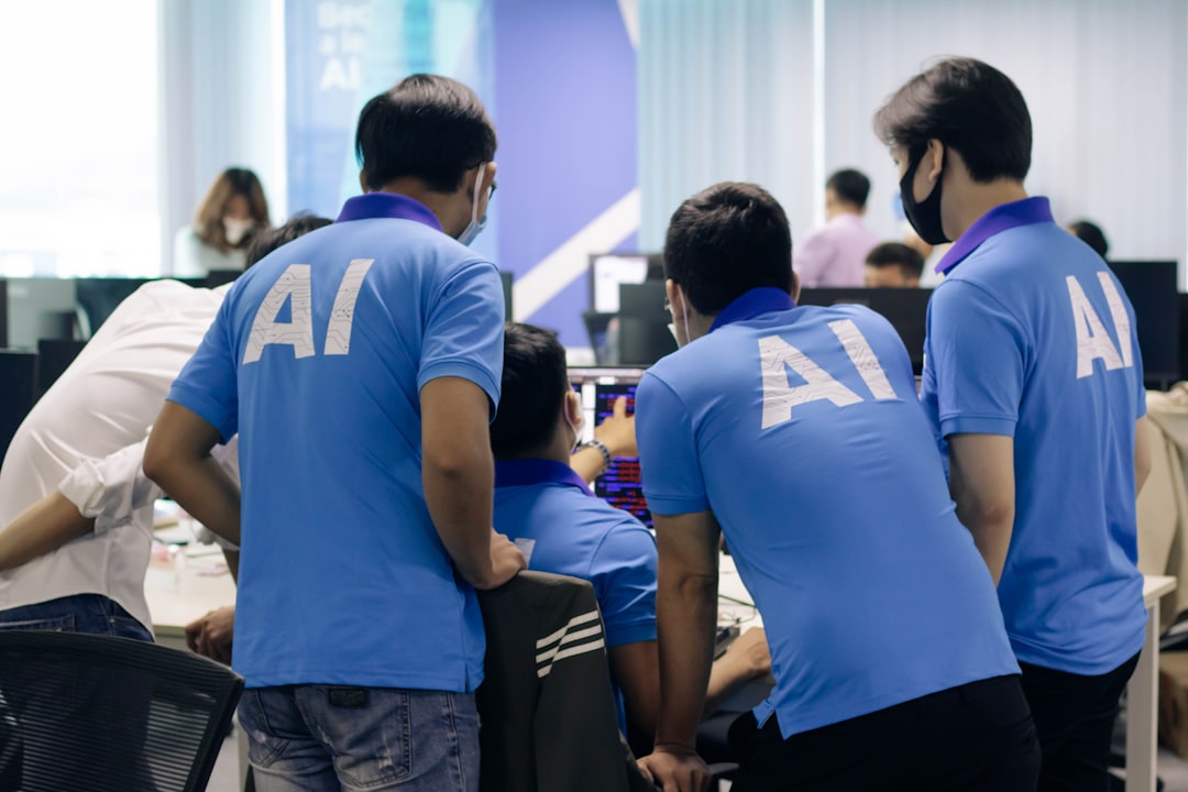 team working with AI