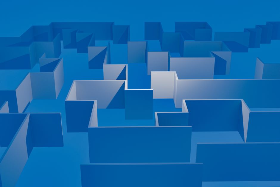 business trapped maze