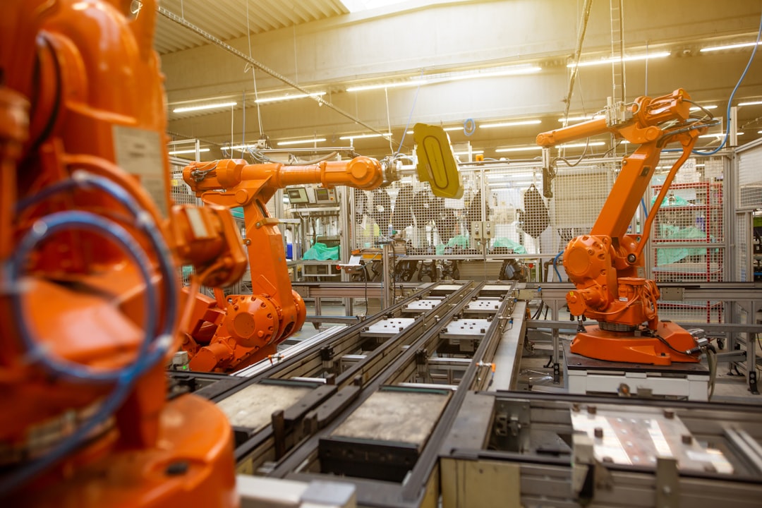 robot inspecting product