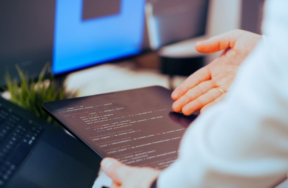 developer reviewing AI code