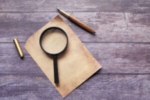 magnifying glass research paper